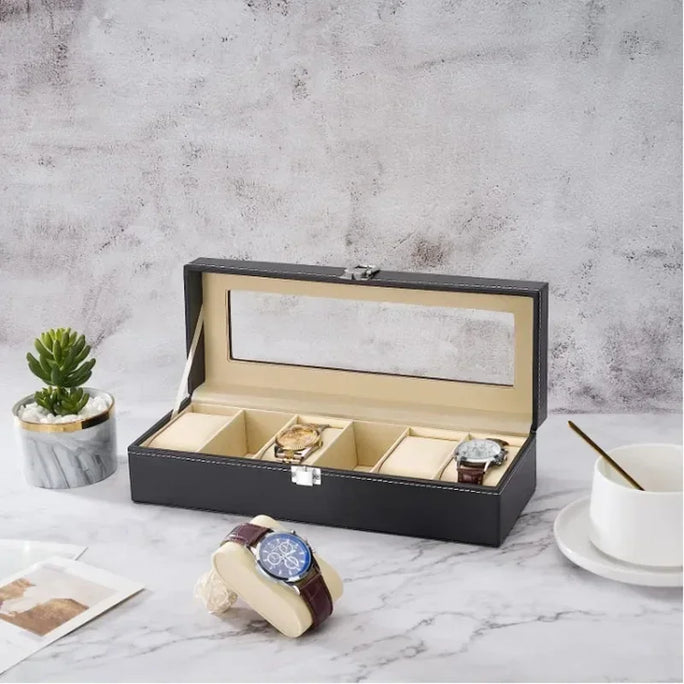 🔥 Hot Sale! PU Leather Watch Display & Storage Box – Elegant & Practical Gift for Watch Lovers! 🔥