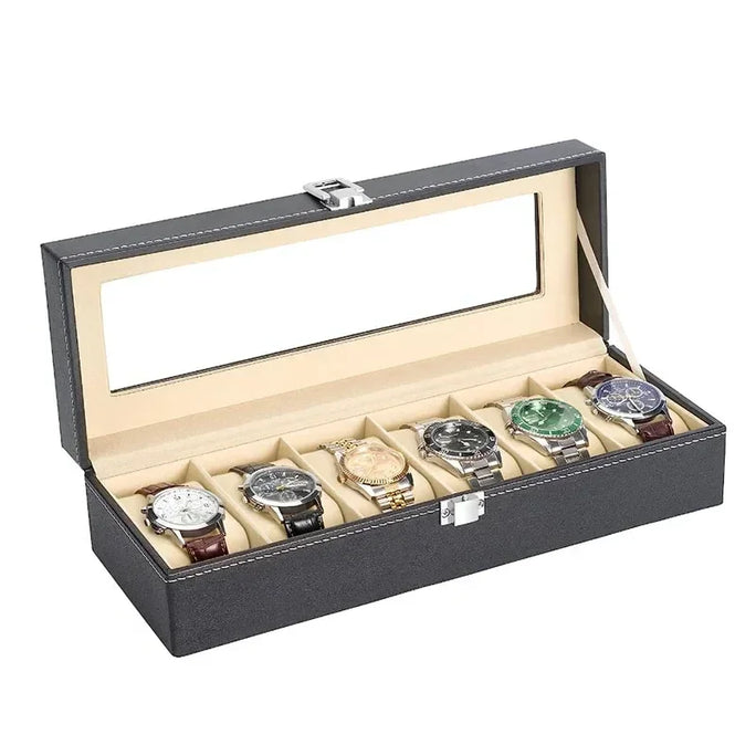 🔥 Hot Sale! PU Leather Watch Display & Storage Box – Elegant & Practical Gift for Watch Lovers! 🔥