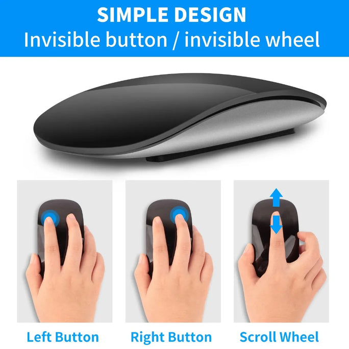 Silent Rechargeable Bluetooth Wireless Mouse - Experience Quiet, Efficient Productivity! 🖱️✨